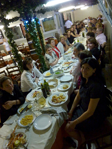 cena dei prof dell'Istituto Tecnico Commerciale