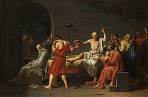 La morte di Socrate - dipinto di Jacques-Louis David