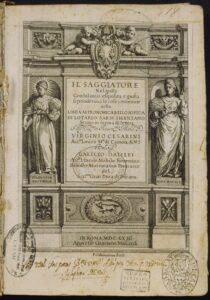 Frontespizio dell'edizione originale de Il Saggiatore