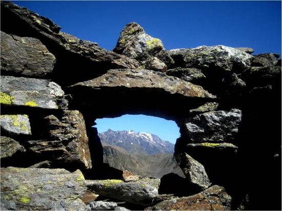 Il monte Vioz visto da una trincea - foto di Daniele Nardon