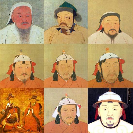 La serie degli imperatori mongoli