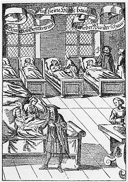 Poveri soccorsi in ospedale nel Medioevo