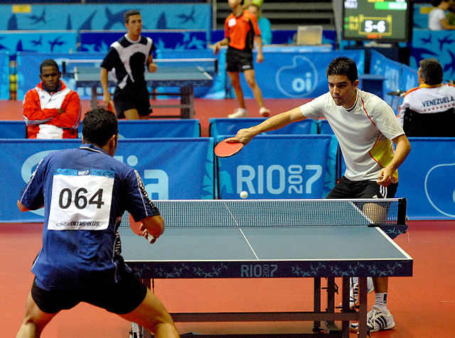 Partita di ping pong svoltasi durante i giochi panamericani di Rio nel 2007