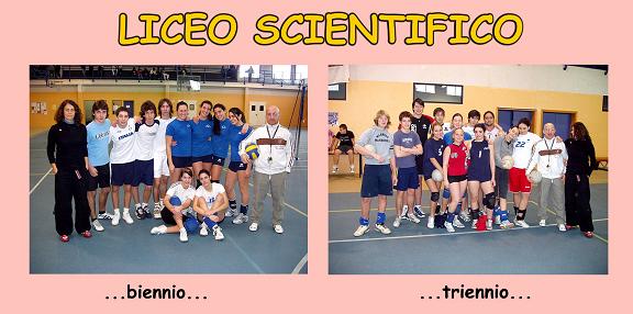 Collage con la foto della squadra di biennio e triennio del Liceo Scientifico. By Marco Mordini