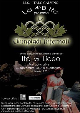 locandina delle olimpiadi infernali.