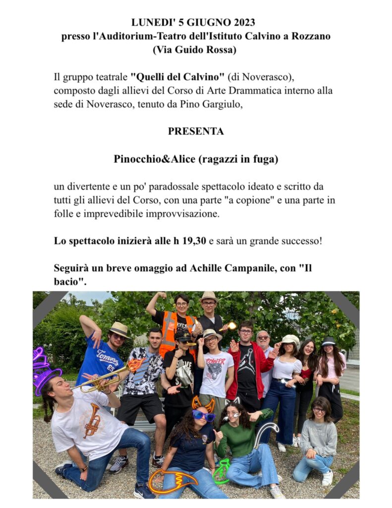 Locandina spettacolo teatrale Noverasco 2023