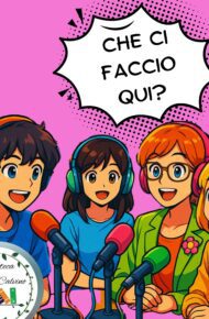 Copertina stile fumetto raffigurante gruppo podcast