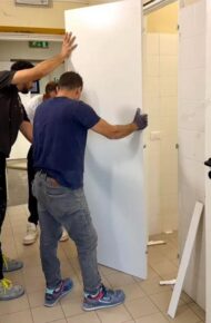 Lavori di ripristino al Calvino di Rozzano dopo gli atti vandalici del 16 ottobre 2026