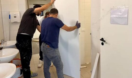 Lavori di ripristino al Calvino di Rozzano dopo gli atti vandalici del 16 ottobre 2026